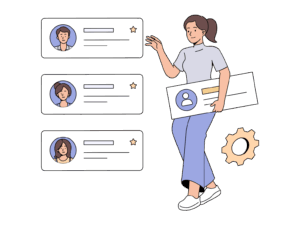 アイデアを持っている女性