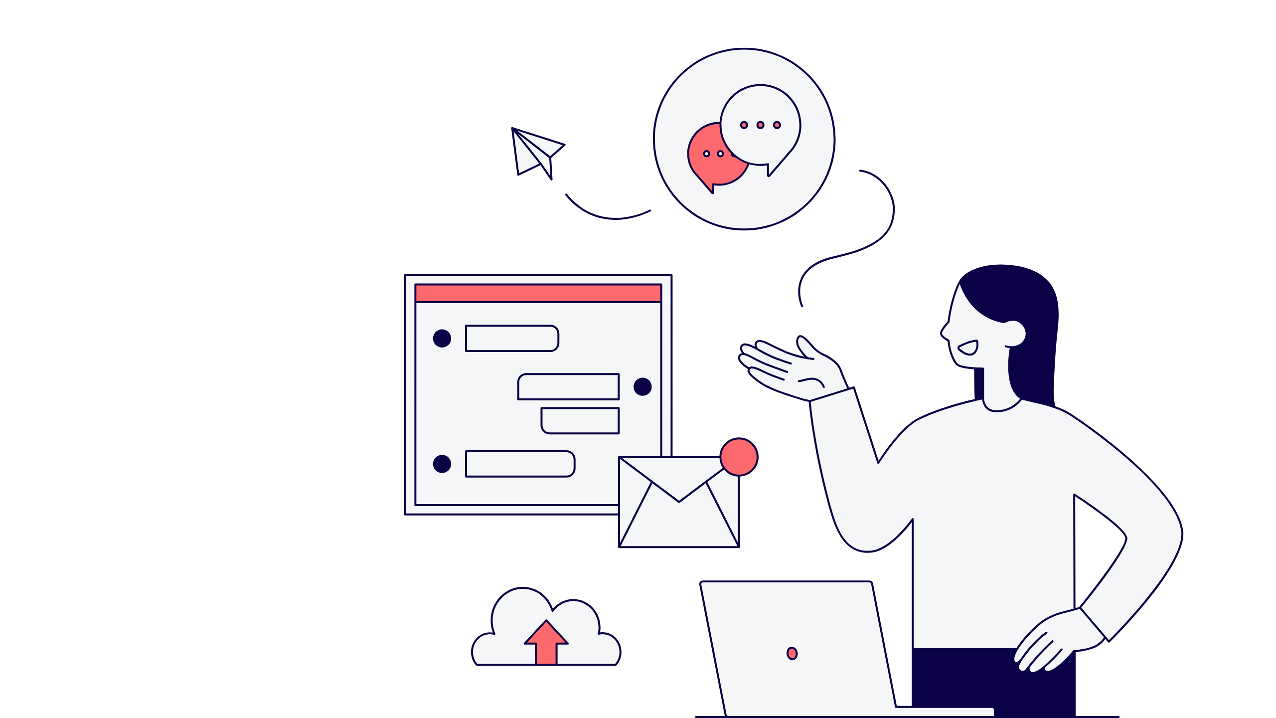 動画を送信している女性