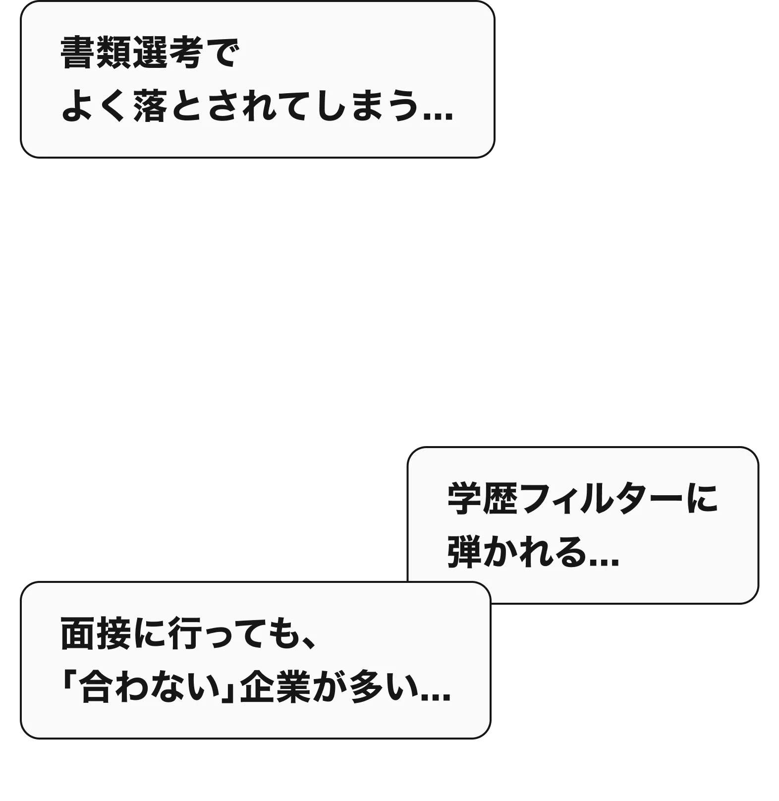 書類選考で良く落とされてしまう...